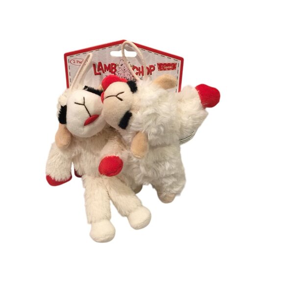 Lamb Chop Holiday Mini Lamb Floppy Body Plush Squeak 2 Dog Toys - Picture 2 of 3